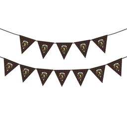 ScotsTee Shop Scottish Stewart Black 3 Crest Tartan Triangle Flags Tartan Bunting, Pennants (12pcs)