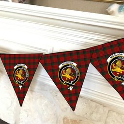 ScotsTee Shop Scottish Nicolson MacNicol Crest Tartan Triangle Flags Tartan Bunting, Pennants (12pcs)