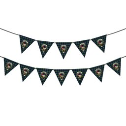 ScotsTee Shop Scottish McDonald of the Isles Hunting Modern Crest Tartan Triangle Flags Tartan Bunting, Pennants (12pcs)