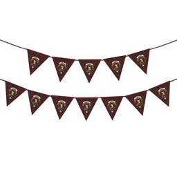 ScotsTee Shop Scottish Stewart of Urrard Crest Tartan Triangle Flags Tartan Bunting, Pennants (12pcs)