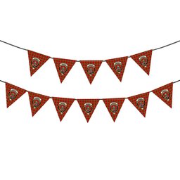 ScotsTee Shop Scottish Morrison Red Modern Crest Tartan Triangle Flags Tartan Bunting, Pennants (12pcs)