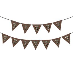ScotsTee Shop Scottish Muirhead Hunting Modern Crest Tartan Triangle Flags Tartan Bunting, Pennants (12pcs)