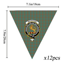 ScotsTee Shop Scottish MacIntosh Hunting Ancient Crest Tartan Triangle Flags Tartan Bunting, Pennants (12pcs)