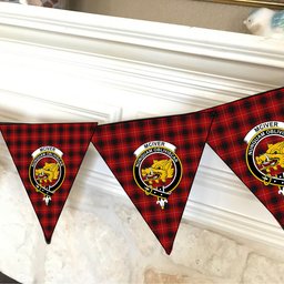 ScotsTee Shop Scottish McIver Crest Tartan Triangle Flags Tartan Bunting, Pennants (12pcs)