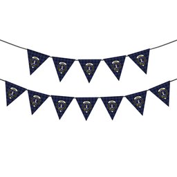 ScotsTee Shop Scottish McKay Blue #02 Crest Tartan Triangle Flags Tartan Bunting, Pennants (12pcs)