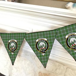 ScotsTee Shop Scottish Kennedy Ancient Clan Crest Tartan Triangle Flags Tartan Bunting, Pennants (12pcs)