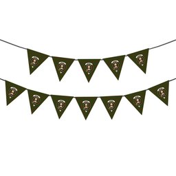 ScotsTee Shop Scottish Menzies Crest Tartan Triangle Flags Tartan Bunting, Pennants (12pcs)