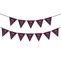 ScotsTee Shop Scottish Mair Crest Tartan Triangle Flags Tartan Bunting, Pennants (12pcs)