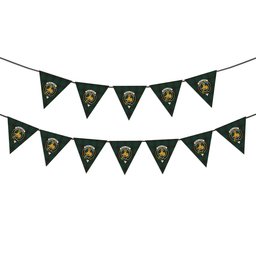ScotsTee Shop Scottish McGillivray Hunting Modern Crest Tartan Triangle Flags Tartan Bunting, Pennants (12pcs)