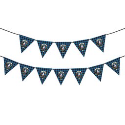 ScotsTee Shop Scottish Hume Ancient Crest Tartan Triangle Flags Tartan Bunting, Pennants (12pcs)