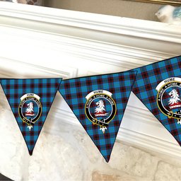 ScotsTee Shop Scottish Hume Ancient Crest Tartan Triangle Flags Tartan Bunting, Pennants (12pcs)