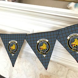 ScotsTee Shop Scottish MacTavish Dress Crest Tartan Triangle Flags Tartan Bunting, Pennants (12pcs)