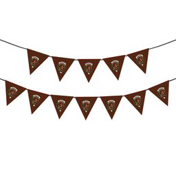 ScotsTee Shop Scottish MacAulay 1880 Crest Tartan Triangle Flags Tartan Bunting, Pennants (12pcs)