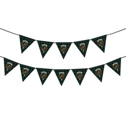 ScotsTee Shop Scottish MacAulay Hunting Modern Crest Tartan Triangle Flags Tartan Bunting, Pennants (12pcs)