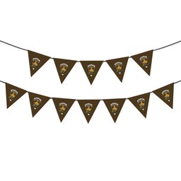ScotsTee Shop Scottish MacGillivray Hunting Crest Tartan Triangle Flags Tartan Bunting, Pennants (12pcs)