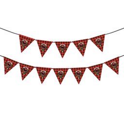 ScotsTee Shop Scottish Nesbitt Modern Crest Tartan Triangle Flags Tartan Bunting, Pennants (12pcs)