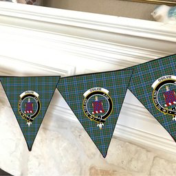 ScotsTee Shop Scottish Ogilvie (Ogilvy) Hunting Ancient Crest Tartan Triangle Flags Tartan Bunting, Pennants (12pcs)
