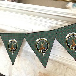 ScotsTee Shop Scottish Spens Fragment Modern Clan Crest Tartan Triangle Flags Tartan Bunting, Pennants (12pcs)