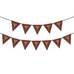 ScotsTee Shop Scottish Kerr Ancient Crest Tartan Triangle Flags Tartan Bunting, Pennants (12pcs)