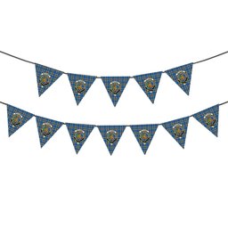 ScotsTee Shop Scottish McThomas Blue Modern Crest Tartan Triangle Flags Tartan Bunting, Pennants (12pcs)