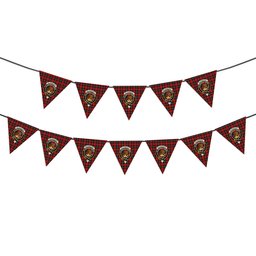 ScotsTee Shop Scottish Marjoribanks Crest Tartan Triangle Flags Tartan Bunting, Pennants (12pcs)