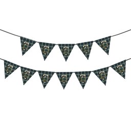 ScotsTee Shop Scottish MacInnes Dress Crest Tartan Triangle Flags Tartan Bunting, Pennants (12pcs)
