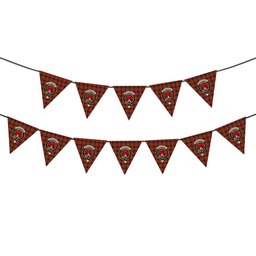 ScotsTee Shop Scottish MacNaughton 1831 Crest Tartan Triangle Flags Tartan Bunting, Pennants (12pcs)