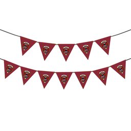 ScotsTee Shop Scottish MacLeod Red Modern Crest Tartan Triangle Flags Tartan Bunting, Pennants (12pcs)