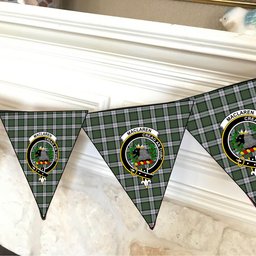 ScotsTee Shop Scottish MacLaren Dress Crest Tartan Triangle Flags Tartan Bunting, Pennants (12pcs)