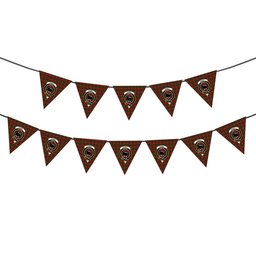 ScotsTee Shop Scottish Nisbet Crest Tartan Triangle Flags Tartan Bunting, Pennants (12pcs)