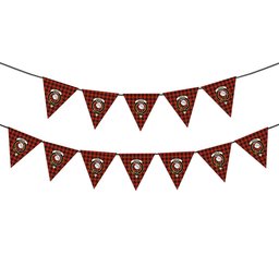 ScotsTee Shop Scottish Wemyss Ancient Clan Crest Tartan Triangle Flags Tartan Bunting, Pennants (12pcs)