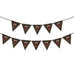 ScotsTee Shop Scottish Wilson Janet Crest Tartan Triangle Flags Tartan Bunting, Pennants (12pcs)