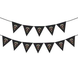 ScotsTee Shop Scottish Robertson Struan Crest Tartan Triangle Flags Tartan Bunting, Pennants (12pcs)