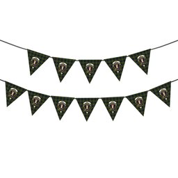ScotsTee Shop Scottish Reid Green Crest Tartan Triangle Flags Tartan Bunting, Pennants (12pcs)