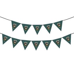 ScotsTee Shop Scottish McDonald of the Isles Hunting Ancient Crest Tartan Triangle Flags Tartan Bunting, Pennants (12pcs)