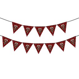 ScotsTee Shop Scottish McSwan Modern Crest Tartan Triangle Flags Tartan Bunting, Pennants (12pcs)