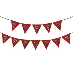 ScotsTee Shop Scottish MacDonald of Sleat Modern Crest Tartan Triangle Flags Tartan Bunting, Pennants (12pcs)