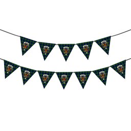 ScotsTee Shop Scottish Johnston Modern Crest Tartan Triangle Flags Tartan Bunting, Pennants (12pcs)
