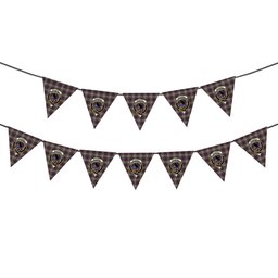 ScotsTee Shop Scottish McDonell of Glengarry Dress Modern Crest Tartan Triangle Flags Tartan Bunting, Pennants (12pcs)