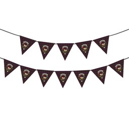 ScotsTee Shop Scottish MacDonald Modern Crest Tartan Triangle Flags Tartan Bunting, Pennants (12pcs)
