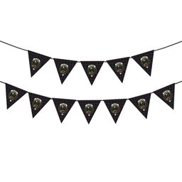 ScotsTee Shop Scottish McLaine of Lochbuie Hunting Crest Tartan Triangle Flags Tartan Bunting, Pennants (12pcs)