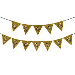 ScotsTee Shop Scottish Jardine Modern Crest Tartan Triangle Flags Tartan Bunting, Pennants (12pcs)