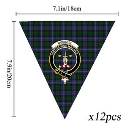ScotsTee Shop Scottish Russell Crest Tartan Triangle Flags Tartan Bunting, Pennants (12pcs)