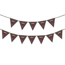 ScotsTee Shop Scottish Laing Artefact Ancient Crest Tartan Triangle Flags Tartan Bunting, Pennants (12pcs)