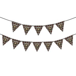 ScotsTee Shop Scottish Stewart Dress Crest Tartan Triangle Flags Tartan Bunting, Pennants (12pcs)