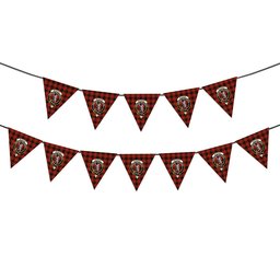 ScotsTee Shop Scottish McQueen Ancient Crest Tartan Triangle Flags Tartan Bunting, Pennants (12pcs)