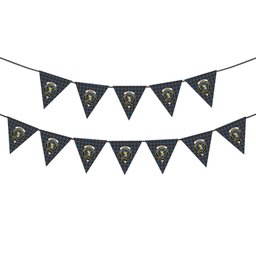 ScotsTee Shop Scottish Stewart Royal Blue Crest Tartan Triangle Flags Tartan Bunting, Pennants (12pcs)