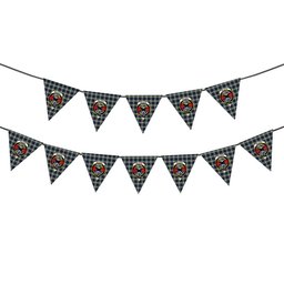 ScotsTee Shop Scottish McLeod Of Californian Crest Tartan Triangle Flags Tartan Bunting, Pennants (12pcs)