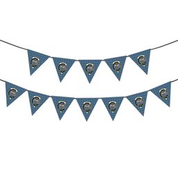 ScotsTee Shop Scottish Ralston Crest Tartan Triangle Flags Tartan Bunting, Pennants (12pcs)