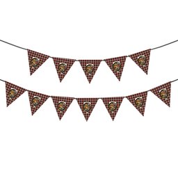 ScotsTee Shop Scottish McPhee Dress Crest Tartan Triangle Flags Tartan Bunting, Pennants (12pcs)